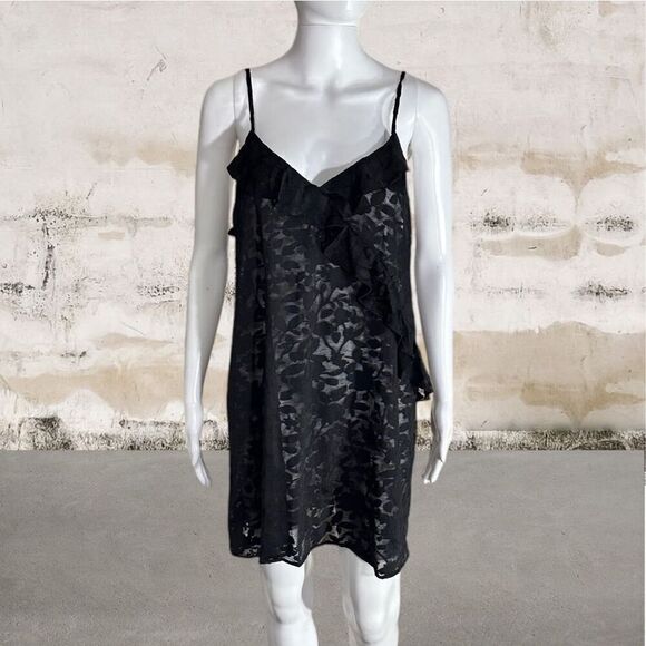 Josie Black Semi Sheer Slip Sleep Dress - Picture 1 of 6